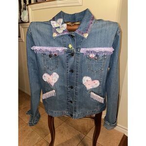 Levi's Women's  Misses 16-18 Embellished Hand Designed And Bedazzled By Dena2005